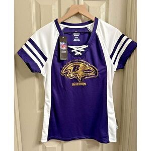 Baltimore Ravens NFL Team Apparel Jersey Adult Women's Medium Bejeweled Majestic